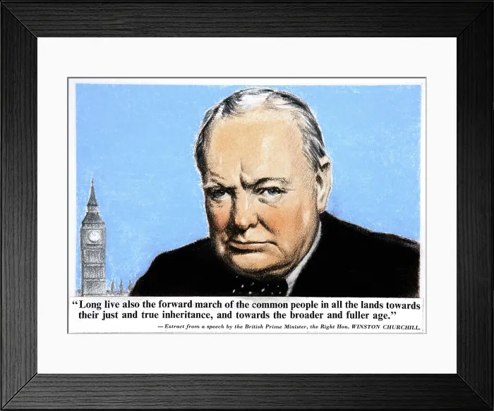 Framed Print : 'Long live also the forward march of the common people in all the lands...', between 1939 and 1946. Creator: Central Office of Information Framed Print : 'Long live also the forward march of the common people in all the lands...', between 1939 and 1946. Creator: Central Office of Information