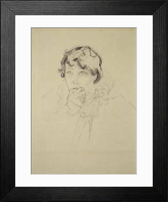 Framed Print : Sarah Bernhardt (1844-1923). Study for Poster 'Lorenzaccio', 1896. Creator: Mucha, Alfons Marie (1860-1939) Framed Print : Sarah Bernhardt (1844-1923). Study for Poster 'Lorenzaccio', 1896. Creator: Mucha, Alfons Marie (1860-1939)