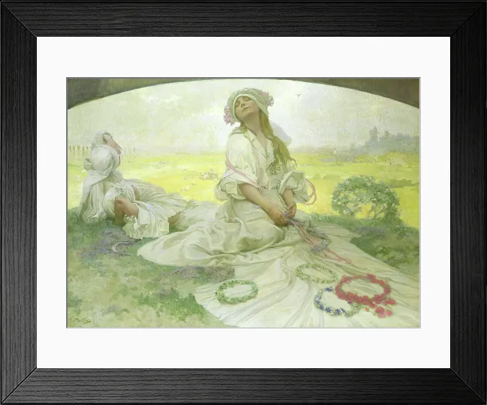 Framed Print : Czech Song (Song of Bohemia), 1918. Creator: Mucha, Alfons Marie (1860-1939) Framed Print : Czech Song (Song of Bohemia), 1918. Creator: Mucha, Alfons Marie (1860-1939)