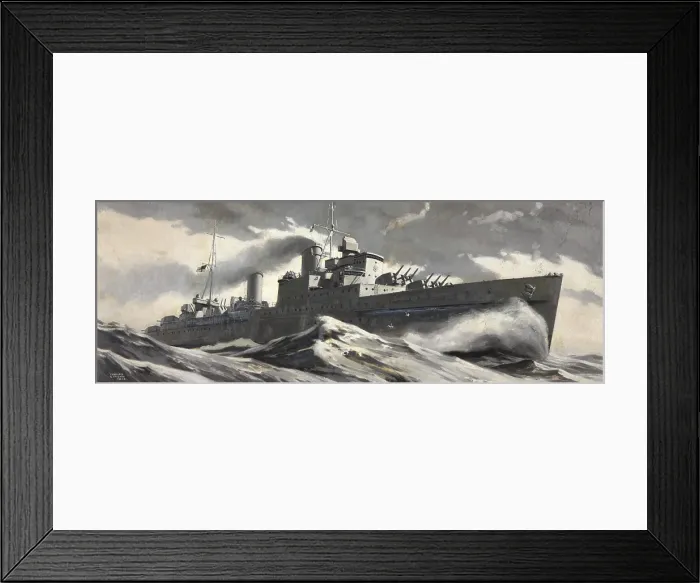 Framed Print : British Cruiser, 1944. Creators: Central Office of Information, Edward Osmond Framed Print : British Cruiser, 1944. Creators: Central Office of Information, Edward Osmond