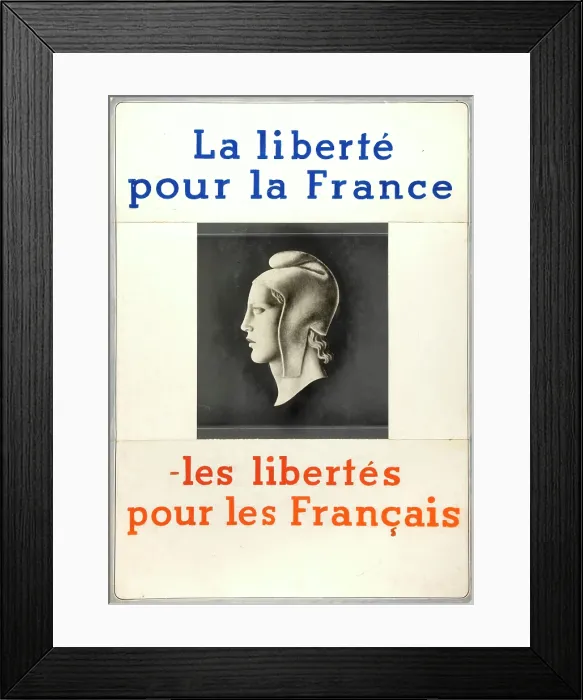 Framed Print : Freedom for France - freedom for the French, World War II poster, 1940. Creator: Unknown. Freedom for France - freedom for the French, World War II poster, 1940 Framed Print : Freedom for France - freedom for the French, World War II poster, 1940. Creator: Unknown. Freedom for France - freedom for the French, World War II poster, 1940