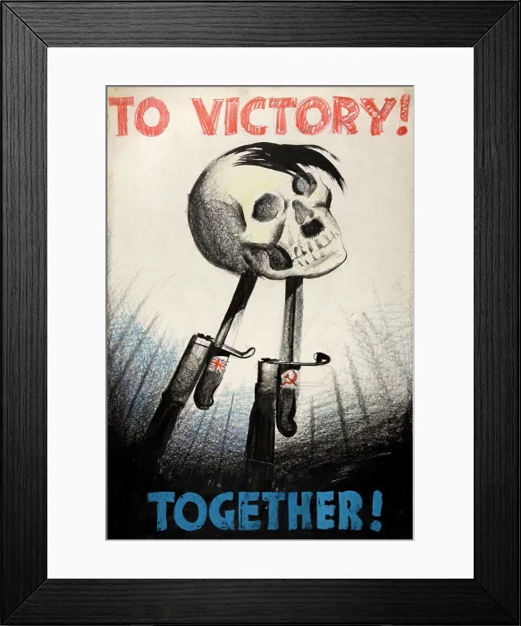 Framed Print : To Victory! Together!, World War II poster, between 1939 and 1946 Framed Print : To Victory! Together!, World War II poster, between 1939 and 1946