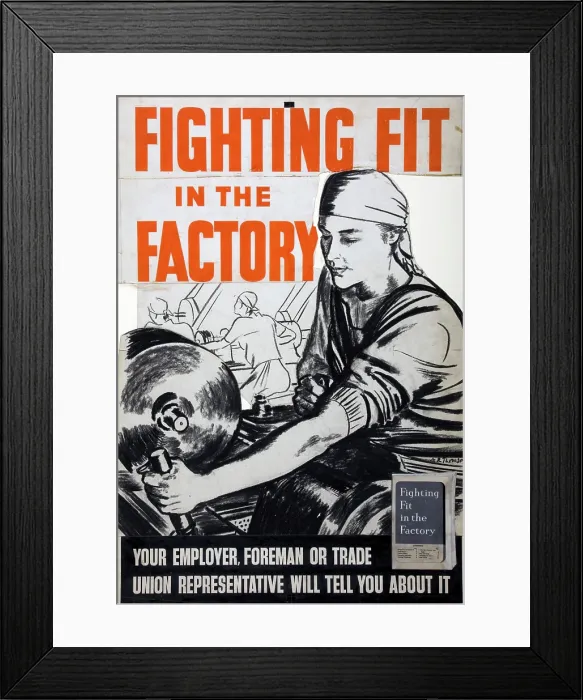 Framed Print : Fighting fit in the factory Framed Print : Fighting fit in the factory