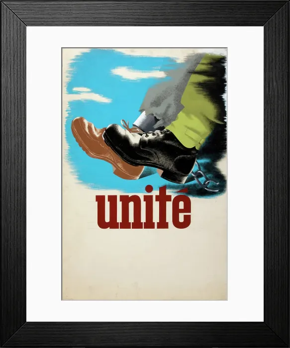 Framed Print : Unity, World War II poster, between 1939 and 1946. Creators: Central Office of Information, Unknown. Unity, World War II poster, between 1939 and 1946 Framed Print : Unity, World War II poster, between 1939 and 1946. Creators: Central Office of Information, Unknown. Unity, World War II poster, between 1939 and 1946