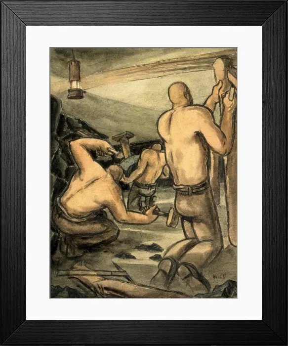 Framed Print : Industrial Coal mine scene, between 1939 and 1946. Creators: Central Office of Information, George Bissill Framed Print : Industrial Coal mine scene, between 1939 and 1946. Creators: Central Office of Information, George Bissill