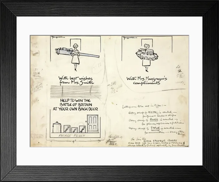 Framed Print : Salvage Appeal to join Home Salvage Corps World War II poster, between 1939 and 1946. Creators: Central Office of Information, Cyril Kenneth Bird Framed Print : Salvage Appeal to join Home Salvage Corps World War II poster, between 1939 and 1946. Creators: Central Office of Information, Cyril Kenneth Bird