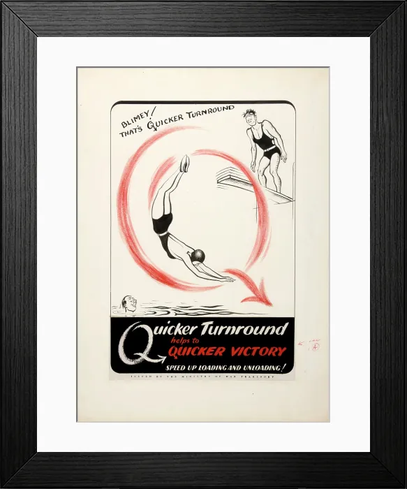 Framed Print : Quicker turnround helps to quicker victory. Speed up, , , , WWII poster, between 1939 and 1946 Framed Print : Quicker turnround helps to quicker victory. Speed up, , , , WWII poster, between 1939 and 1946