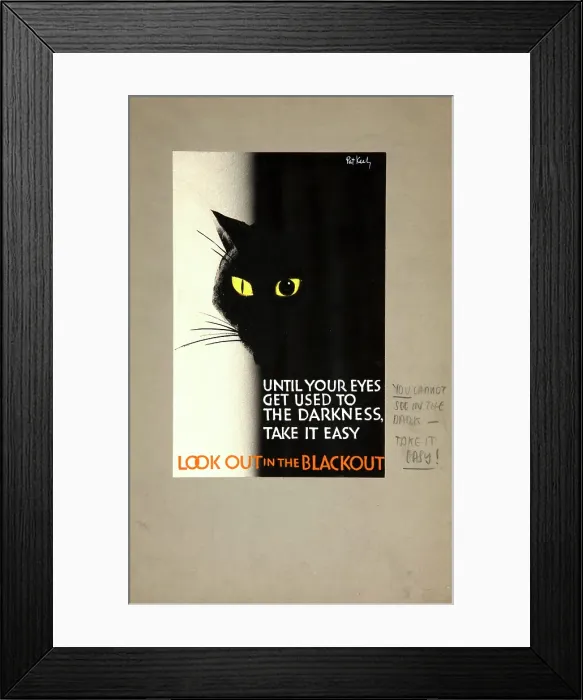 Framed Print : Until your eyes get used to the darkness take it easy... WWII poster, between 1939 and 1946 Framed Print : Until your eyes get used to the darkness take it easy... WWII poster, between 1939 and 1946
