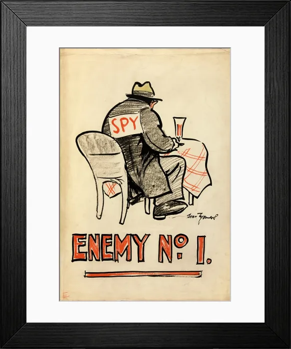 Framed Print : Enemy No.1, World War II poster, 1939-1946. Creator: Central Office of Information. Enemy No.1, World War II poster, 1939-1946. Creator: Central Office of Information Framed Print : Enemy No.1, World War II poster, 1939-1946. Creator: Central Office of Information. Enemy No.1, World War II poster, 1939-1946. Creator: Central Office of Information