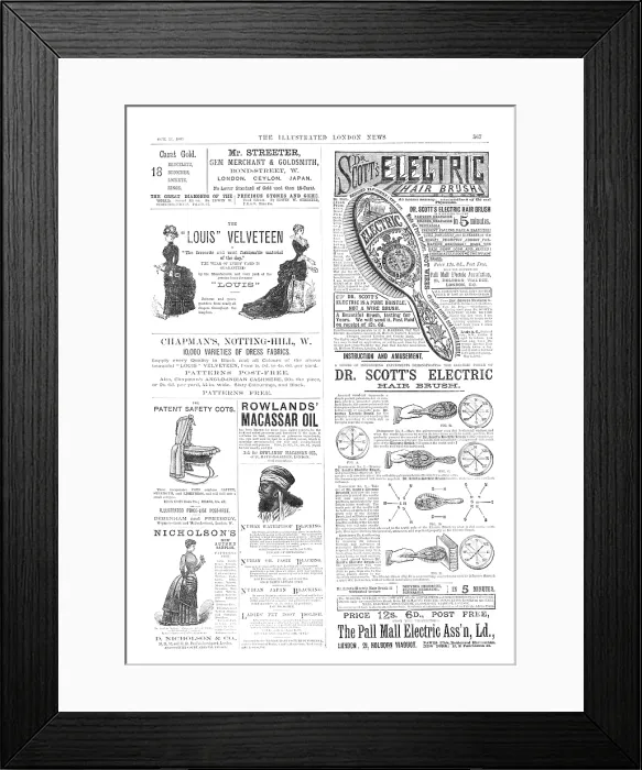Framed Print : Page of advertisements, 1883. Creator: Unknown Framed Print : Page of advertisements, 1883. Creator: Unknown