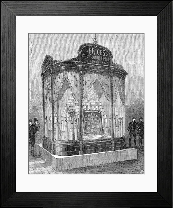Framed Print : Price's Patent Candle Company Limited - display at the Amsterdam International Exhibition, 1883 Framed Print : Price's Patent Candle Company Limited - display at the Amsterdam International Exhibition, 1883