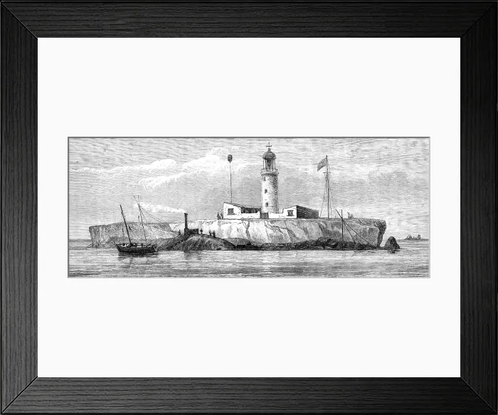Framed Print : New lighthouse on the Brothers Rocks, Red Sea, 1883. Creator: Unknown Framed Print : New lighthouse on the Brothers Rocks, Red Sea, 1883. Creator: Unknown