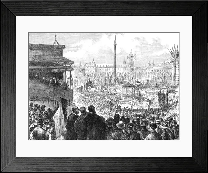 Framed Print : Laying the Foundation-Stone of the new Municipal Buildings, Glasgow, 1883. Creator: Unknown