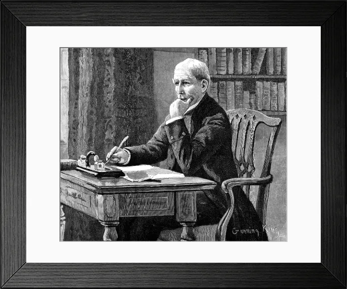 Framed Print : As the Canon sat alone in his college rooms...he thinks of these things, 1883. Creator: R. Taylor Framed Print : As the Canon sat alone in his college rooms...he thinks of these things, 1883. Creator: R. Taylor