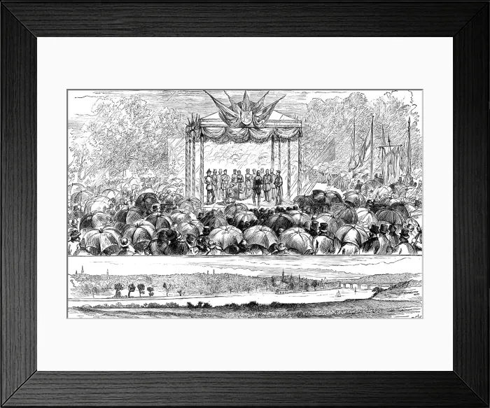 Framed Print : Princess Beatrice opening the Duthie Park at Aberdeen, 1883. Creator: Unknown Framed Print : Princess Beatrice opening the Duthie Park at Aberdeen, 1883. Creator: Unknown