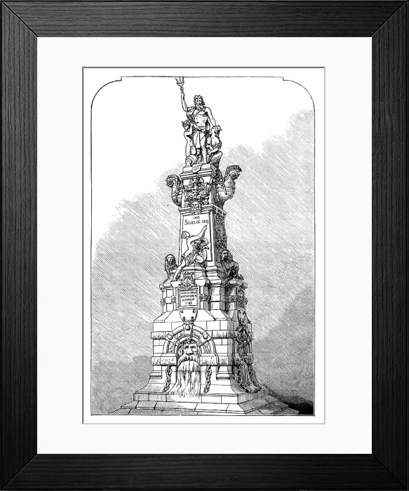 Framed Print : The Scheldt Emancipation Monument, Antwerp, 1883. Creator: Unknown Framed Print : The Scheldt Emancipation Monument, Antwerp, 1883. Creator: Unknown