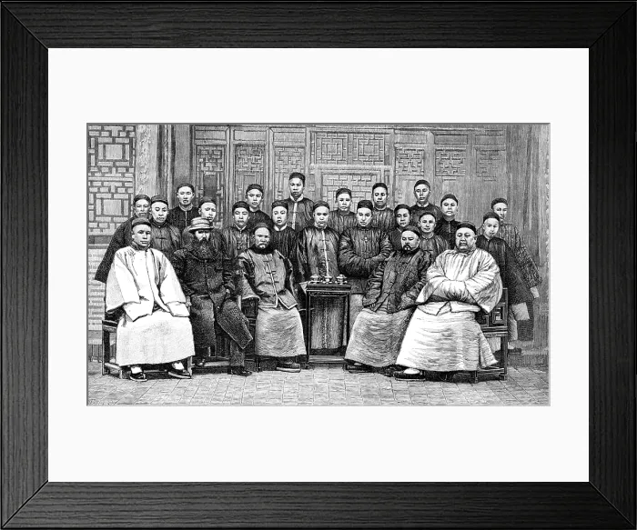 Framed Print : A Chinese torpedo corps, 1883. Creator: R. Taylor Framed Print : A Chinese torpedo corps, 1883. Creator: R. Taylor