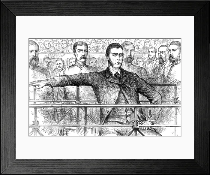 Framed Print : O'Donnell, the alleged murderer of James Carey, at Bow-Street Police Court, 1883 Framed Print : O'Donnell, the alleged murderer of James Carey, at Bow-Street Police Court, 1883