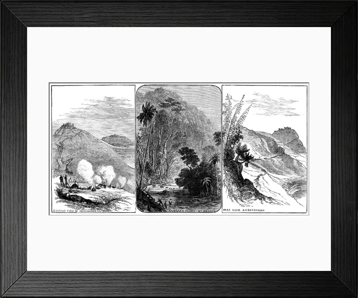 Framed Print : Sketches in Madagascar, 1883. Creator: Unknown Framed Print : Sketches in Madagascar, 1883. Creator: Unknown