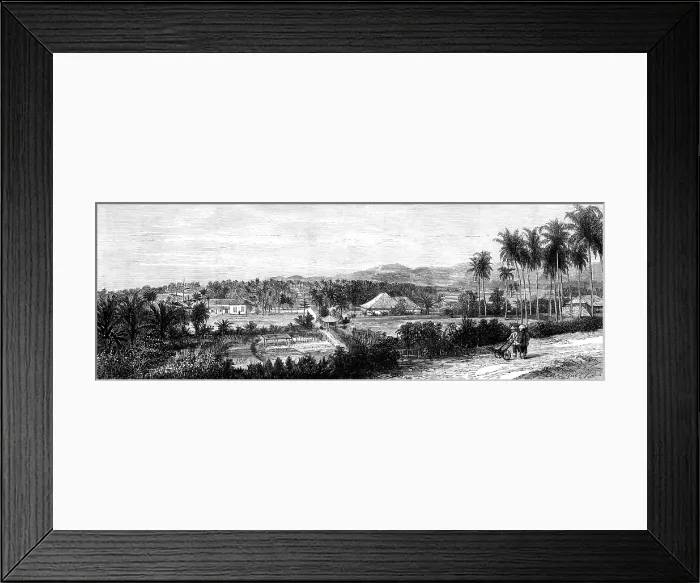 Framed Print : Telok Betong, Sumatra, one of the places destroyed, 1883. Creator: Unknown