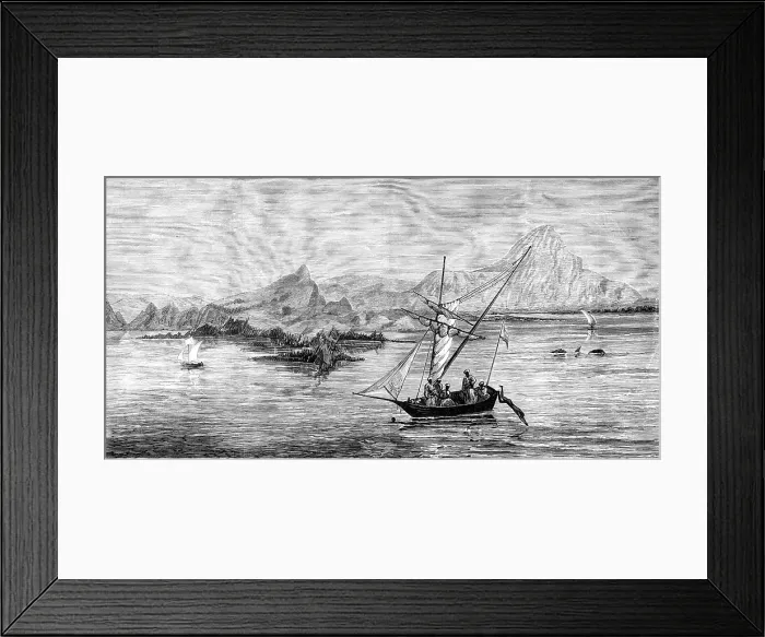 Framed Print : East Coast and Islands of the Straits of Sunda, with Anjer, a port of Java, 1883. Creator: Unknown