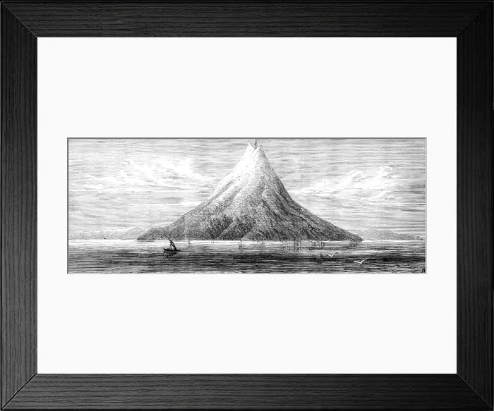 Framed Print : Island of Krakatoa...the centre of the late Volcanic Eruption, said to have disappeared, 1883. Creator: Unknown Framed Print : Island of Krakatoa...the centre of the late Volcanic Eruption, said to have disappeared, 1883. Creator: Unknown
