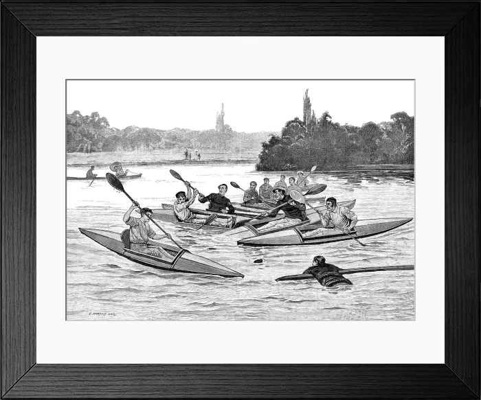 Framed Print : Water Polo, 1883. Creator: Unknown Framed Print : Water Polo, 1883. Creator: Unknown