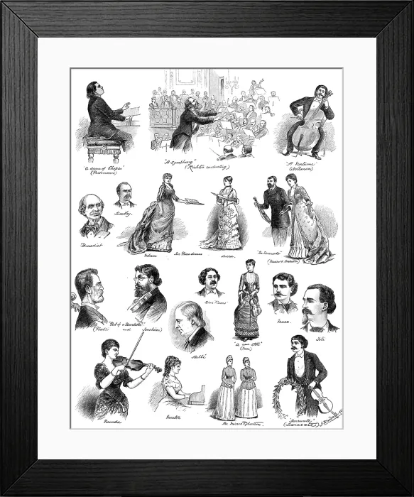 Framed Print : Musical Recollections of St. James's Hall, 1883. Creator: Unknown. Musical Recollections of St. James's Hall, 1883. Creator: Unknown Framed Print : Musical Recollections of St. James's Hall, 1883. Creator: Unknown. Musical Recollections of St. James's Hall, 1883. Creator: Unknown