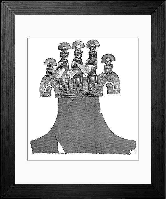 Framed Print : Gold ornaments from the graves of the Incas of Peru - altar-shrine of gold... 1883. Creator: Unknown Framed Print : Gold ornaments from the graves of the Incas of Peru - altar-shrine of gold... 1883. Creator: Unknown