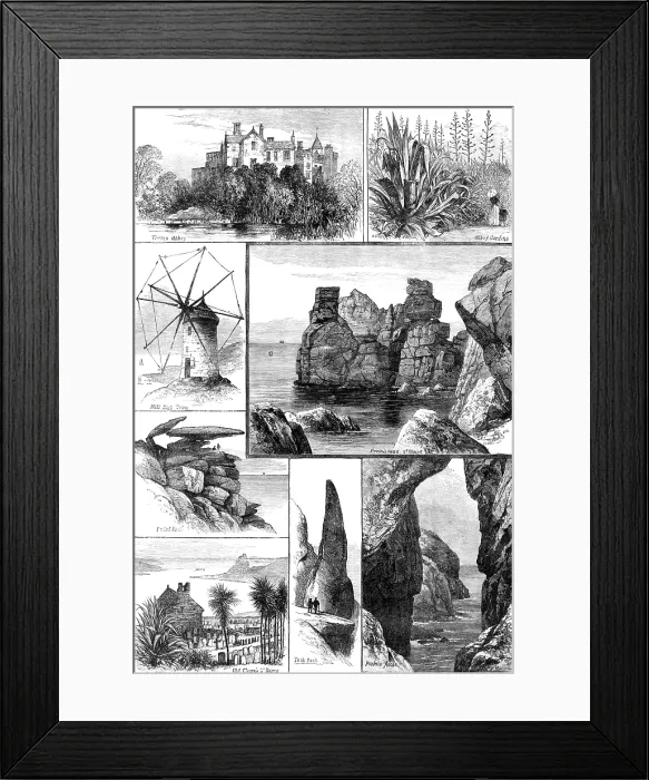 Framed Print : Sketches in the Scilly Isles, 1883. Creator: Unknown Framed Print : Sketches in the Scilly Isles, 1883. Creator: Unknown
