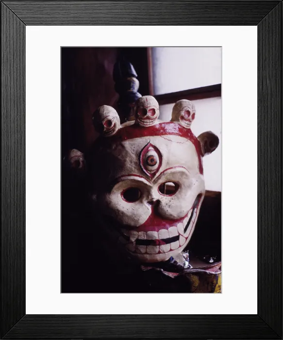 Framed Print : Skull mask, Ladakh, India, 1988. Creator: Amanda Waite Framed Print : Skull mask, Ladakh, India, 1988. Creator: Amanda Waite