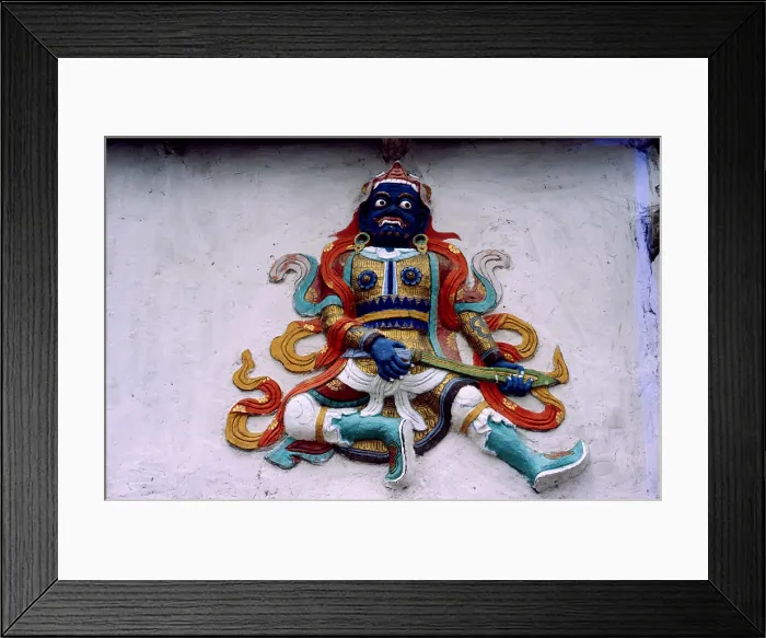 Framed Print : Painted sculpture, Ladakh, India, 1988. Creator: Amanda Waite