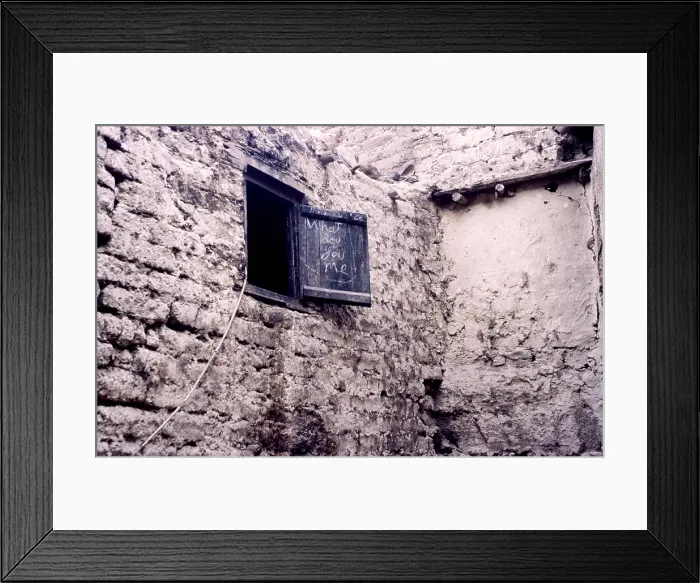 Framed Print : Wooden shutter, Ladakh, India, 1988. Creator: Amanda Waite Framed Print : Wooden shutter, Ladakh, India, 1988. Creator: Amanda Waite