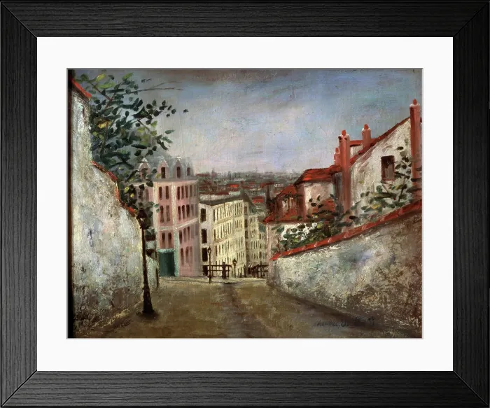 Framed Print : Rue du Mont Cenis, Montmartre, c1914-c1919. Creator: Maurice Utrillo. Rue du Mont Cenis, Montmartre, c1914-c1919. Creator: Maurice Utrillo Framed Print : Rue du Mont Cenis, Montmartre, c1914-c1919. Creator: Maurice Utrillo. Rue du Mont Cenis, Montmartre, c1914-c1919. Creator: Maurice Utrillo