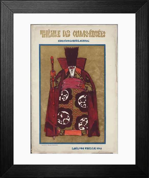 Framed Print : Title page of Souvenir program for Ballets Russes, 1913. Creator: Fyodor Fyodorovsky Framed Print : Title page of Souvenir program for Ballets Russes, 1913. Creator: Fyodor Fyodorovsky