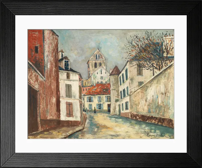 Framed Print : La Rue Montalant et l'eglise de Marizy-Sainte-Genevieve, 1911-1914 Framed Print : La Rue Montalant et l'eglise de Marizy-Sainte-Genevieve, 1911-1914