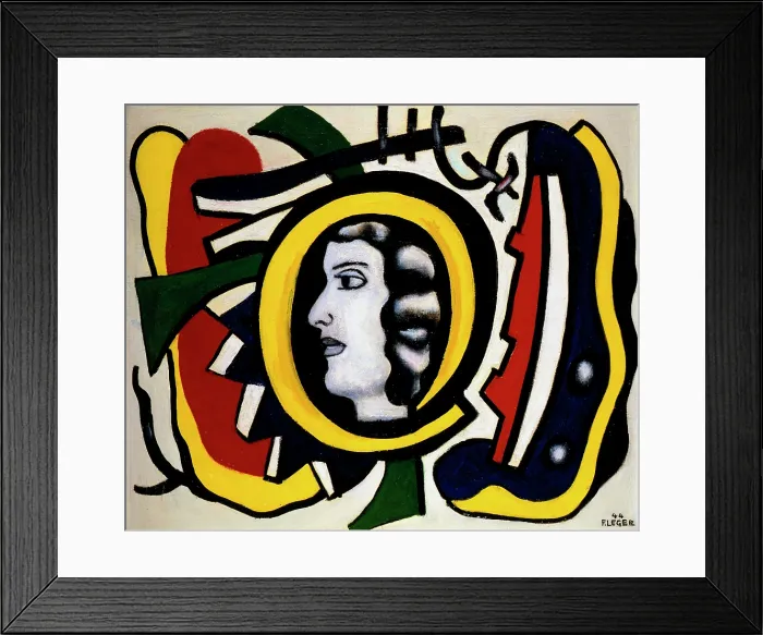 Framed Print : The Medallion, 1944. Creator: Fernand Leger. The Medallion, 1944. Creator: Fernand Leger