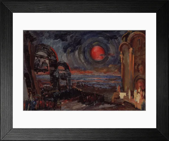 Framed Print : Prologue. Stage design for the opera Prince Igor by A. Borodin, 1934. Creator: Fyodor Fyodorovsky Framed Print : Prologue. Stage design for the opera Prince Igor by A. Borodin, 1934. Creator: Fyodor Fyodorovsky