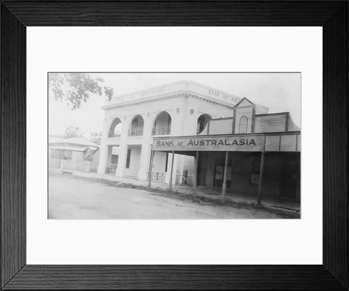 Framed Print : Bank of Australasia, Lake Street, Cairns, Queensland, 1935. Creator: Jack Bain Framed Print : Bank of Australasia, Lake Street, Cairns, Queensland, 1935. Creator: Jack Bain