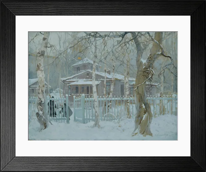 Framed Print : Winter landscape, 1915. Creator: Stepan Fedorovic Kolesnikov Framed Print : Winter landscape, 1915. Creator: Stepan Fedorovic Kolesnikov