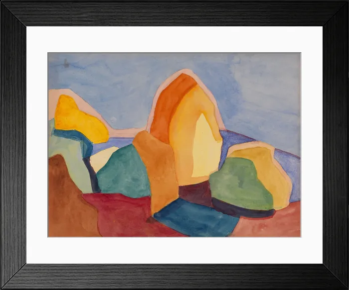 Framed Print : Landscape, 1927. Creator: Ksenija Vladimirovna Ender Framed Print : Landscape, 1927. Creator: Ksenija Vladimirovna Ender