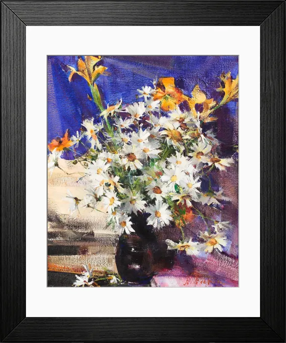 Framed Print : Daisies, Between 1930 and 1940. Creator: Nikolay Feshin Framed Print : Daisies, Between 1930 and 1940. Creator: Nikolay Feshin