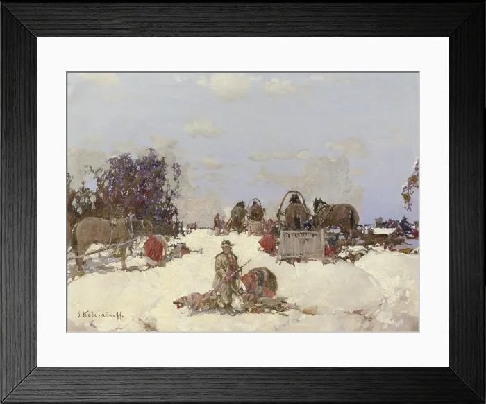 Framed Print : Russian Hunters, early-mid 20th century. Creator: Stepan Fedorovic Kolesnikov Framed Print : Russian Hunters, early-mid 20th century. Creator: Stepan Fedorovic Kolesnikov