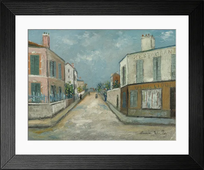 Framed Print : Rue de la Banlieue, 1912-1914. Creator: Maurice Utrillo Framed Print : Rue de la Banlieue, 1912-1914. Creator: Maurice Utrillo