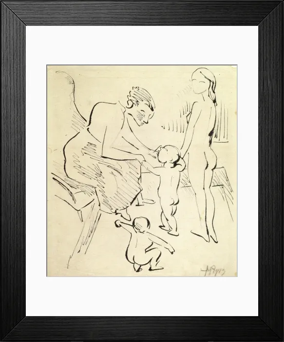 Framed Print : The Family, 1913. Creator: Max Pechstein. The Family, 1913. Creator: Max Pechstein Framed Print : The Family, 1913. Creator: Max Pechstein. The Family, 1913. Creator: Max Pechstein