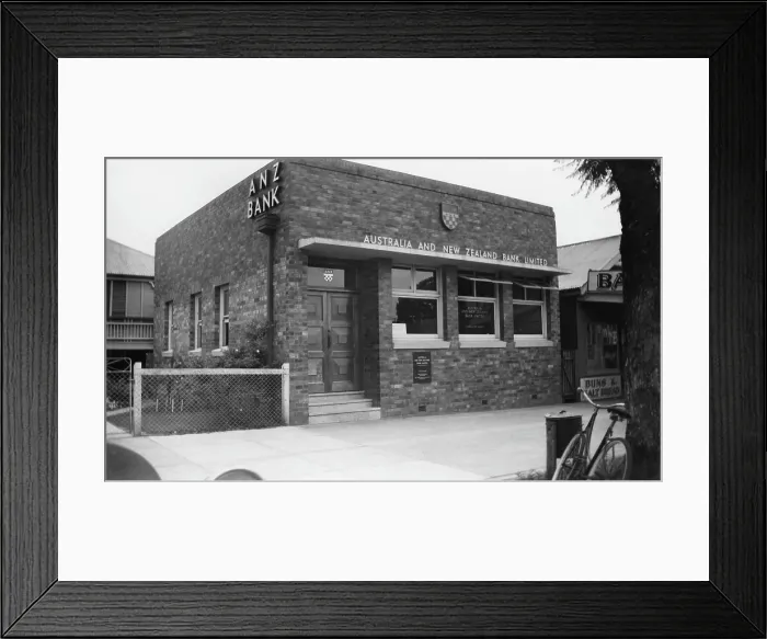 Framed Print : ANZ Bank, Formerly - Bank of Australasia, Caboolture, Queensland, 1955. Creator: Jack Bain Framed Print : ANZ Bank, Formerly - Bank of Australasia, Caboolture, Queensland, 1955. Creator: Jack Bain