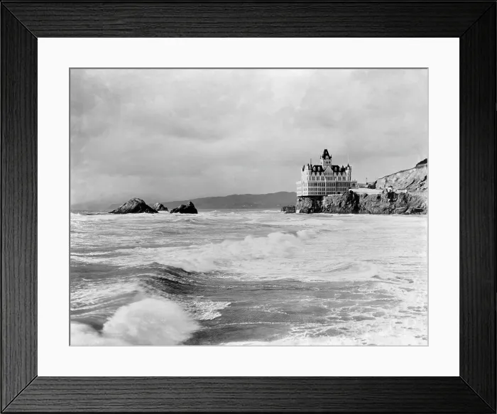 Framed Print : Second Cliff House (1896-1907) Hotel, San Francisco, 1902. Creator: Robert Augustus Henry L'Estrange. Second Cliff House (1896-1907) Hotel, San Francisco, 1902 Framed Print : Second Cliff House (1896-1907) Hotel, San Francisco, 1902. Creator: Robert Augustus Henry L'Estrange. Second Cliff House (1896-1907) Hotel, San Francisco, 1902