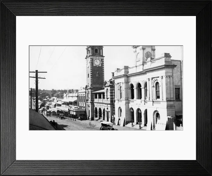 Framed Print : Ipswich Post Office, Old Ipswich Town Hall, School of Arts, Brisbane St, Ipswich, Queensland, 1928. Creator: Jack Bain Framed Print : Ipswich Post Office, Old Ipswich Town Hall, School of Arts, Brisbane St, Ipswich, Queensland, 1928. Creator: Jack Bain