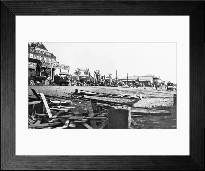 Framed Print : Fire Damage, D.A. Menzies and Primary Producers Bank, 1926. Creator: Jack Bain Framed Print : Fire Damage, D.A. Menzies and Primary Producers Bank, 1926. Creator: Jack Bain