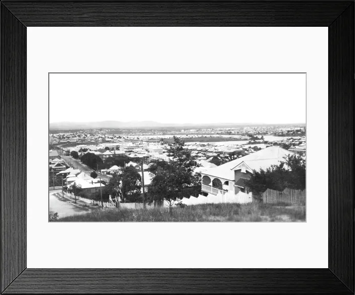 Framed Print : Looking over Ipswich, Queensland from Denmark Hill, 1931. Creator: Jack Bain Framed Print : Looking over Ipswich, Queensland from Denmark Hill, 1931. Creator: Jack Bain